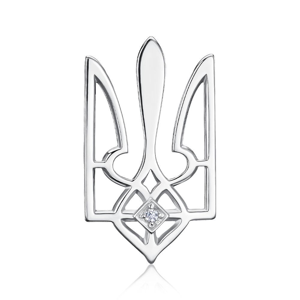 Срібна підвіска з фіанітом. Артикул с35016