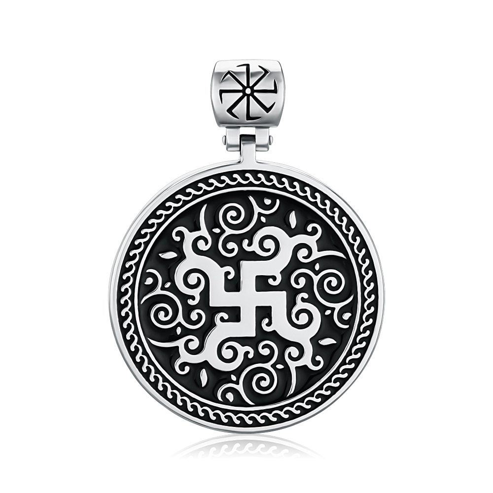 Срібна підвіска з емаллю 35039/12/1/389