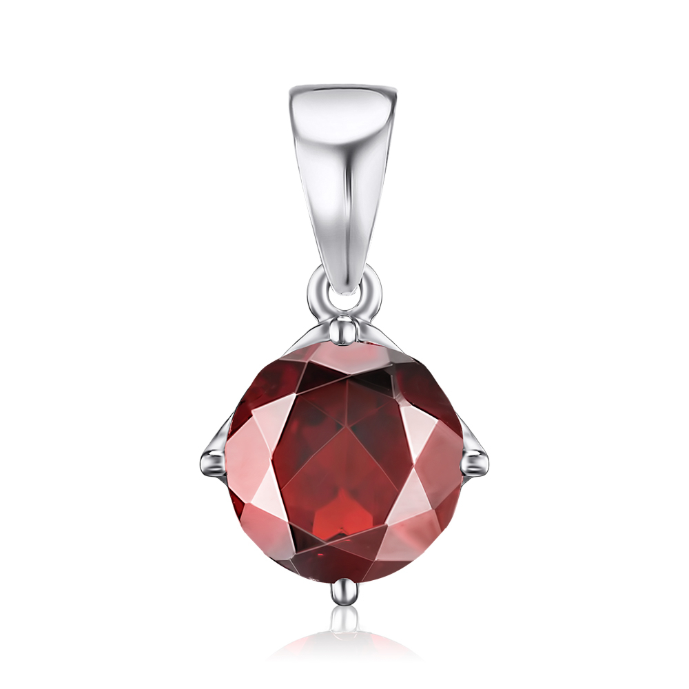 Срібна підвіска з гранатом 35157/12/1/7674
