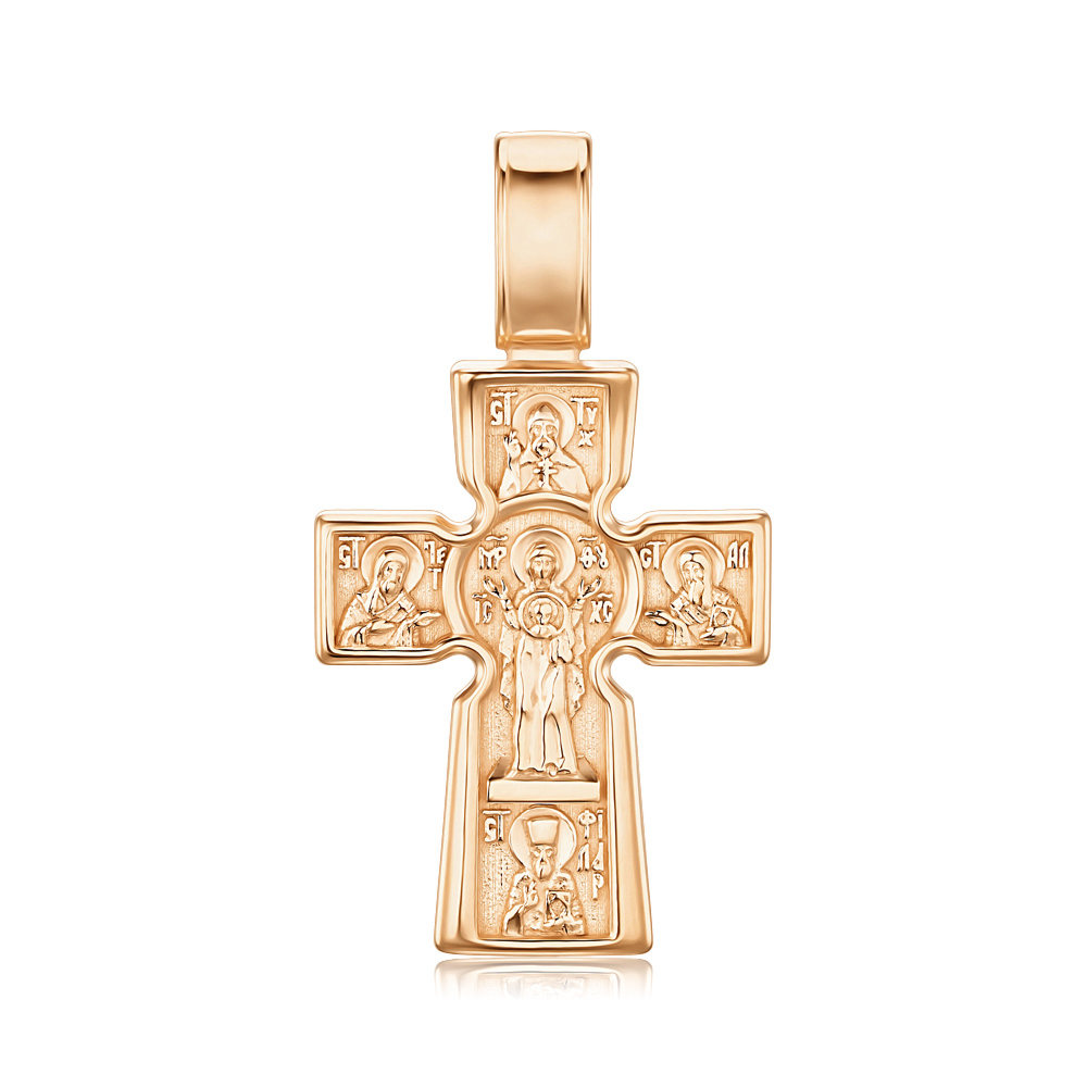 Срібний позолочений хрестик 35246-Пз/17/0