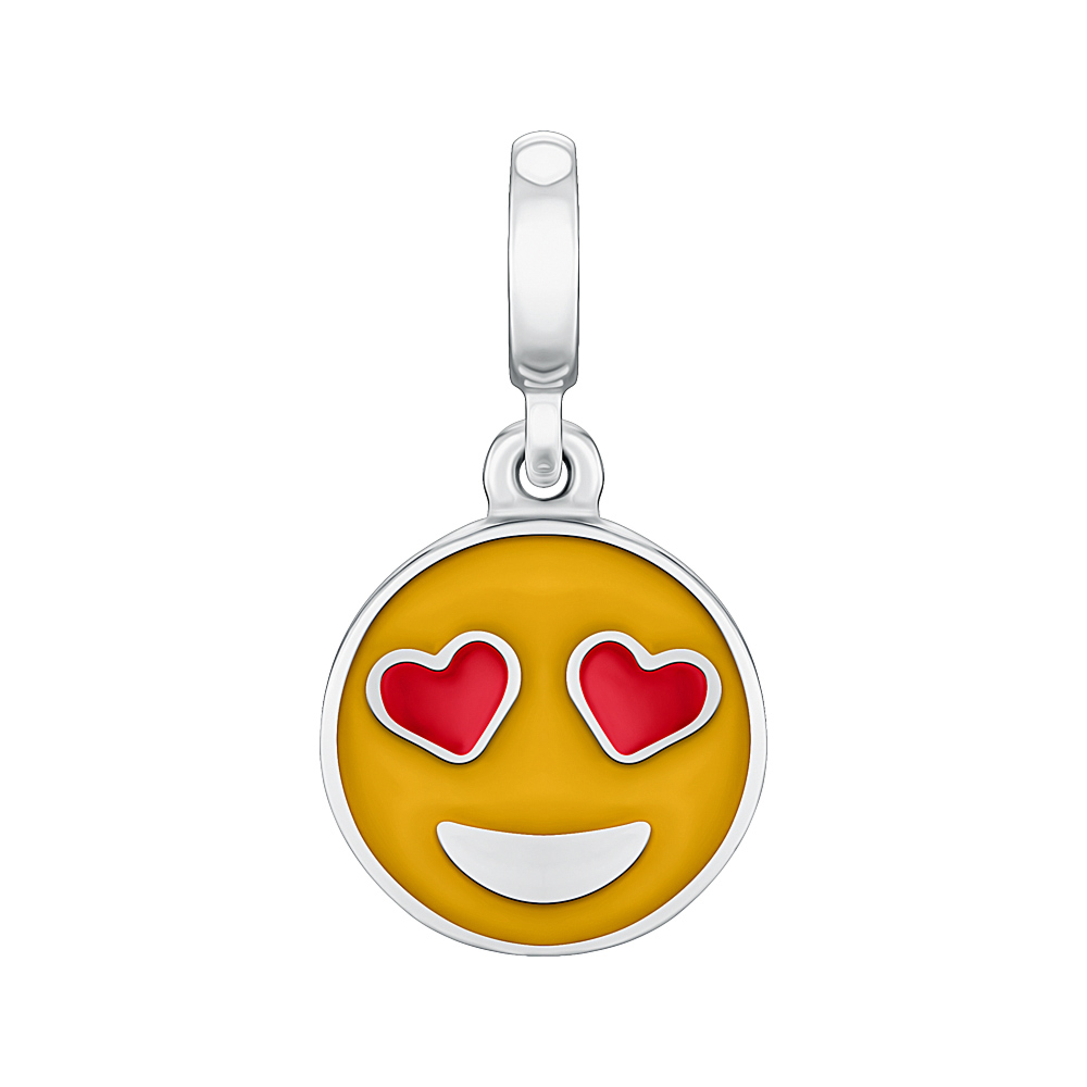 Серебряная бусина шарм с эмалью 35428/12/1/496