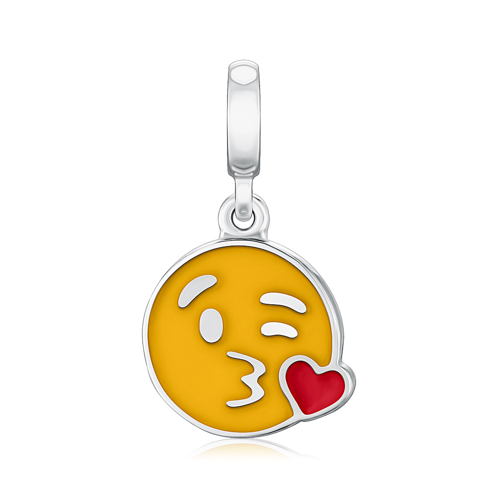 Срібна намистина-шарм з емаллю 35430/12/1/496