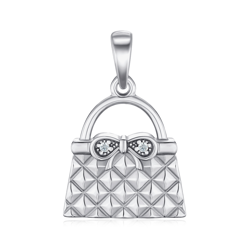 Серебряная подвеска с фианитами 35841/12/1/1