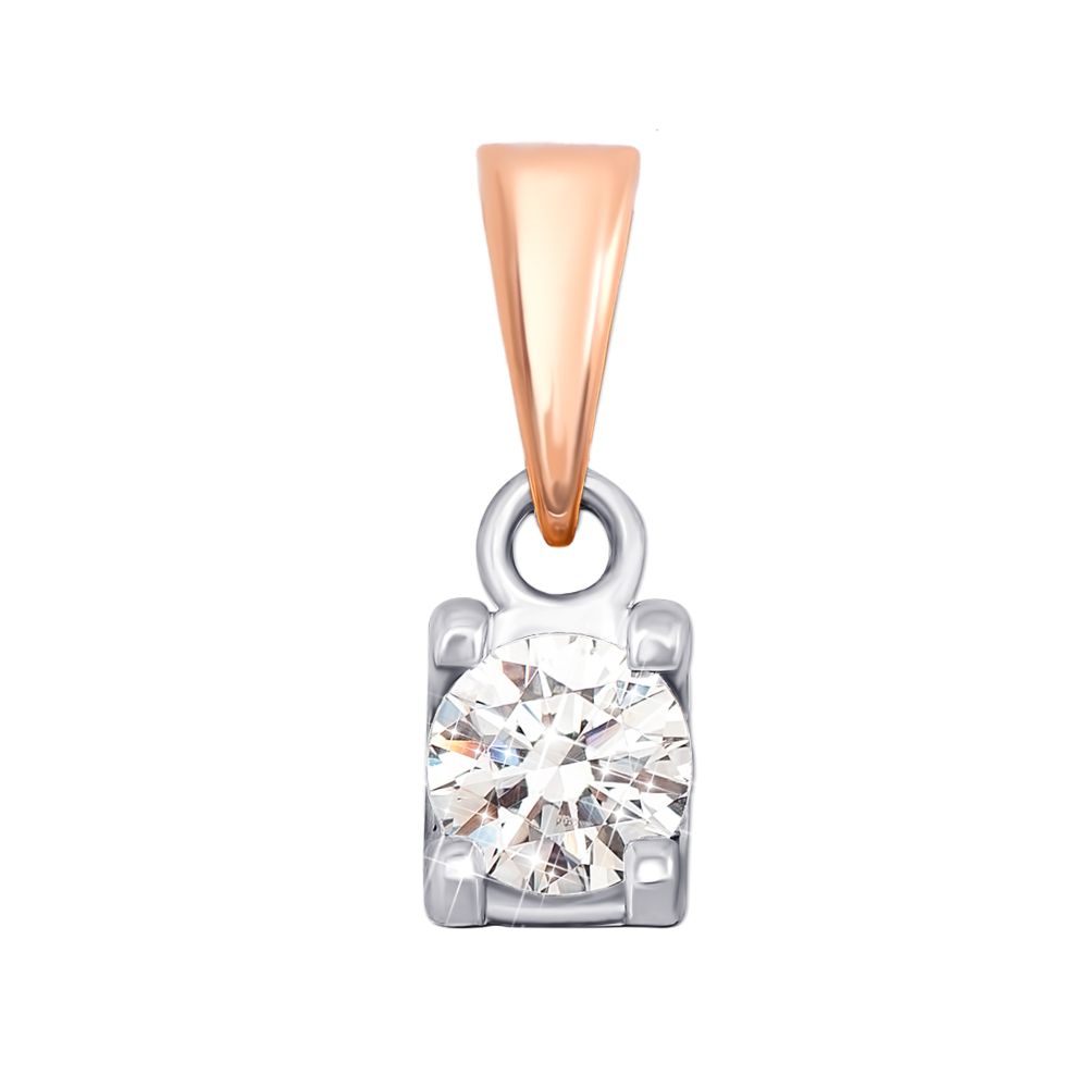 Золота підвіска з фіанітом S Zirconia. Артикул 3770/ SW