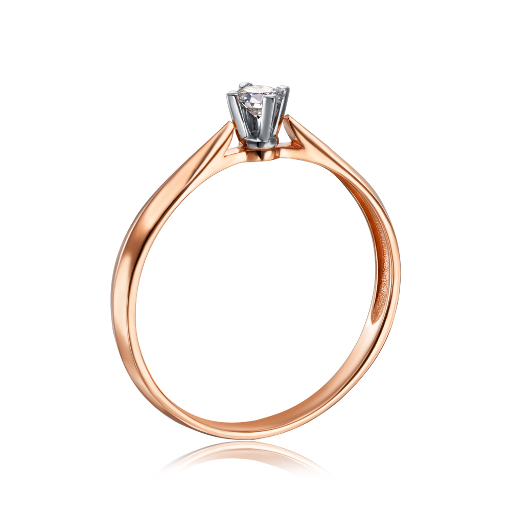 Золотое кольцо с бриллиантом. Артикул 53013/3.5