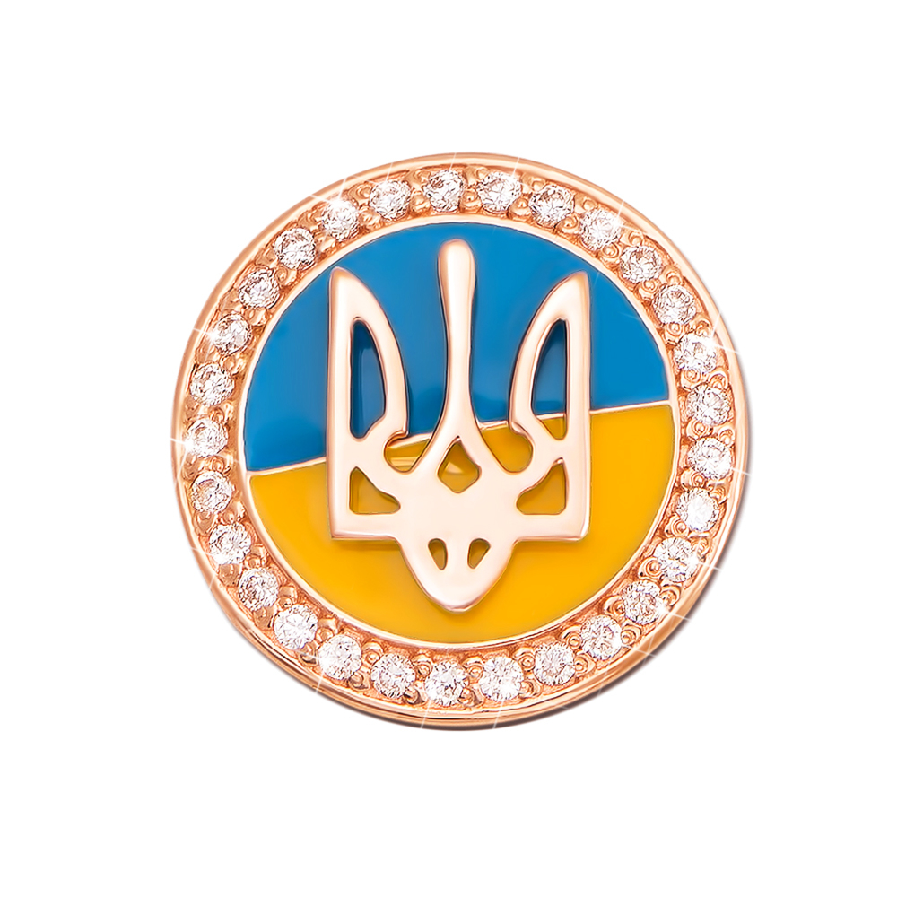 Золотий значок «Герб України». Артикул 4043