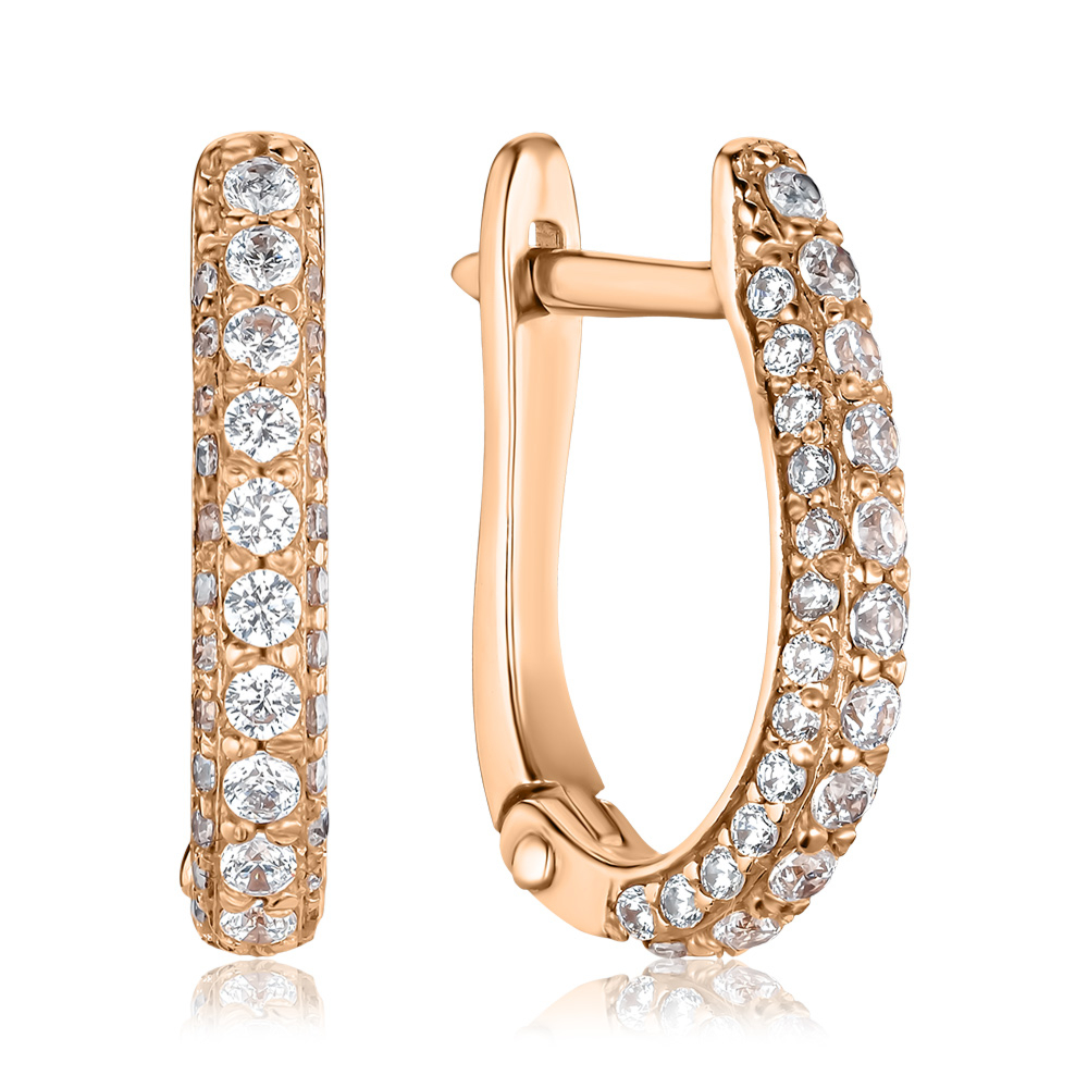 Золотые серьги с фианитами 2109348101-E/01/1