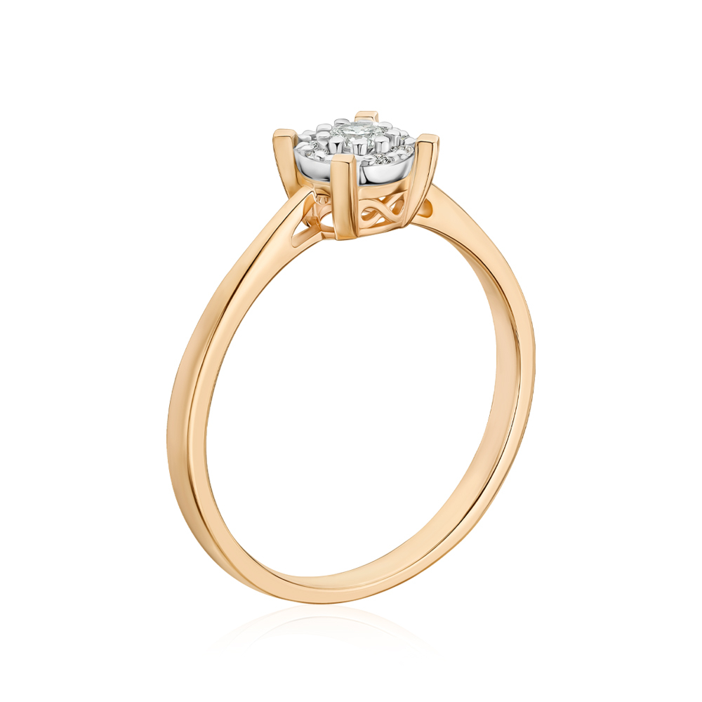 Золотое кольцо с бриллиантами 500017/14/1/9594