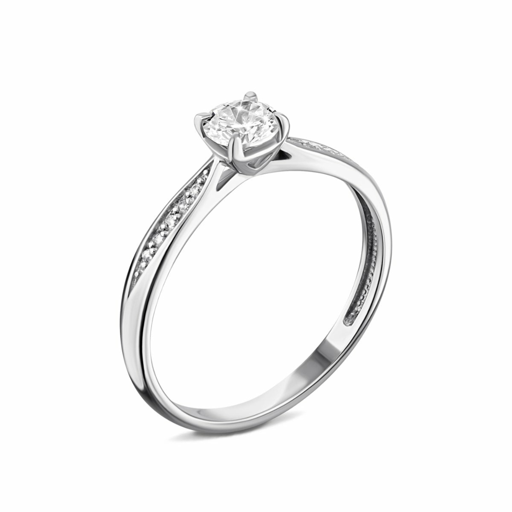 Серебряное кольцо с фианитами.Артикул UG5500082-Р