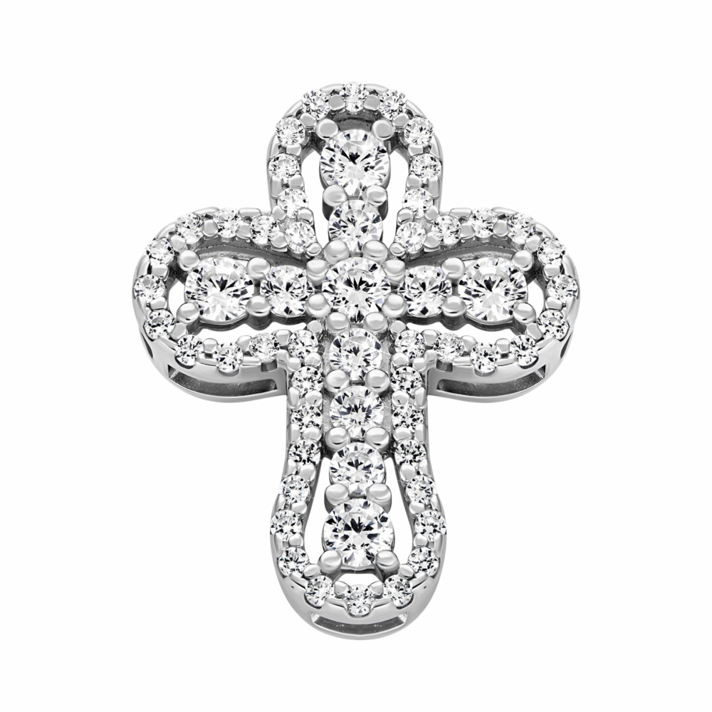 Серебряный крестик с фианитами. Артикул UG5500879-КрРл.к