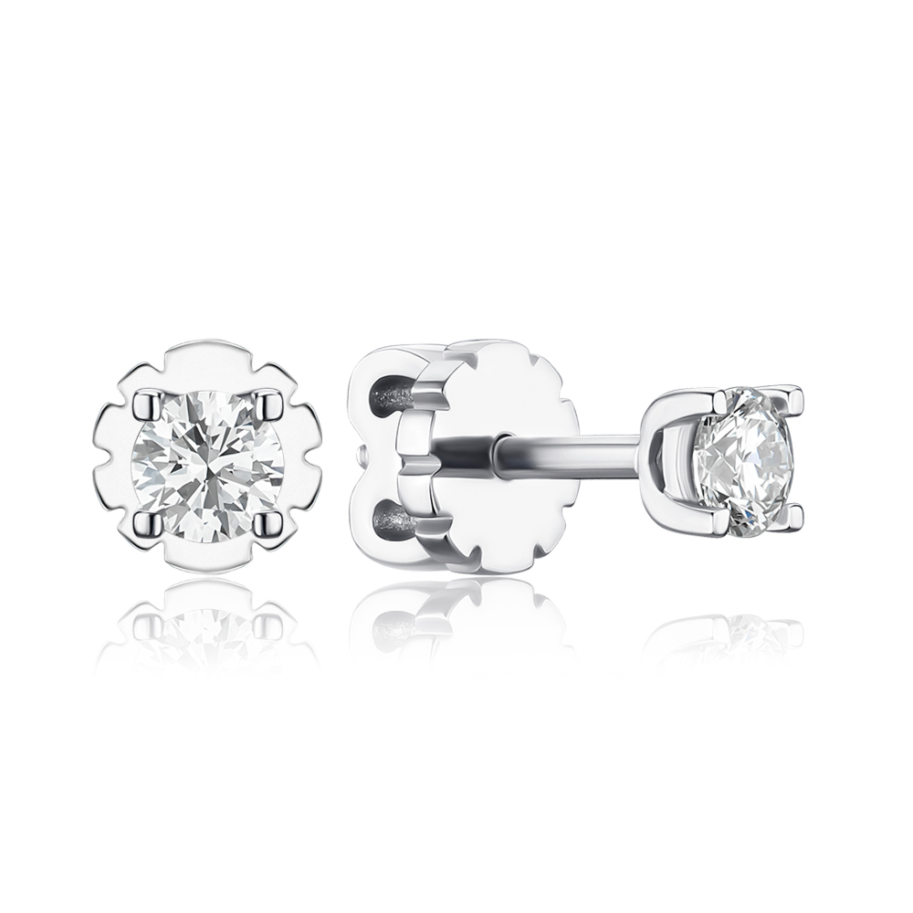 Золоті сережки-пусети з діамантом 51710-3.5/02/1/8014