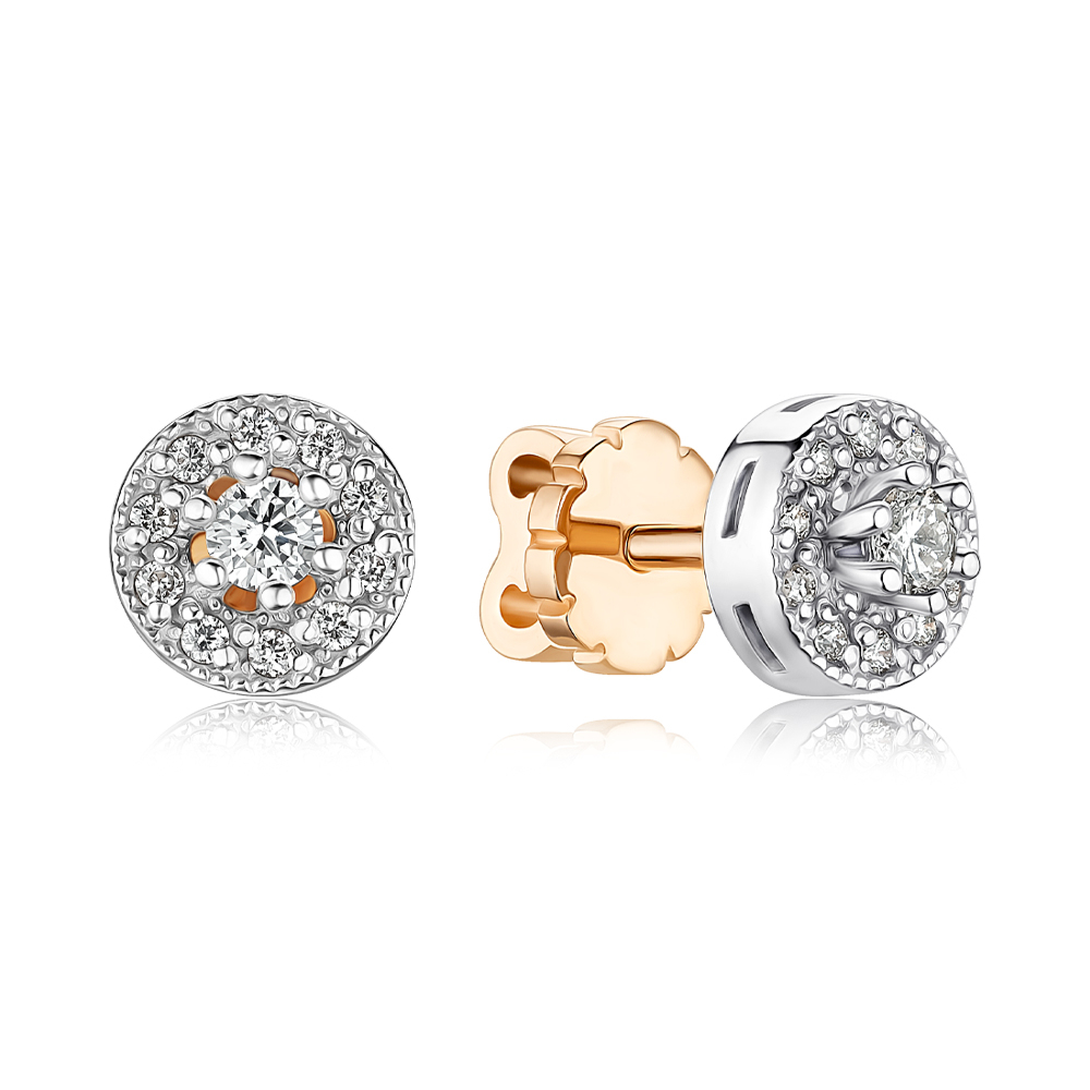 Золотые серьги с бриллиантами 51811/14/1/9228