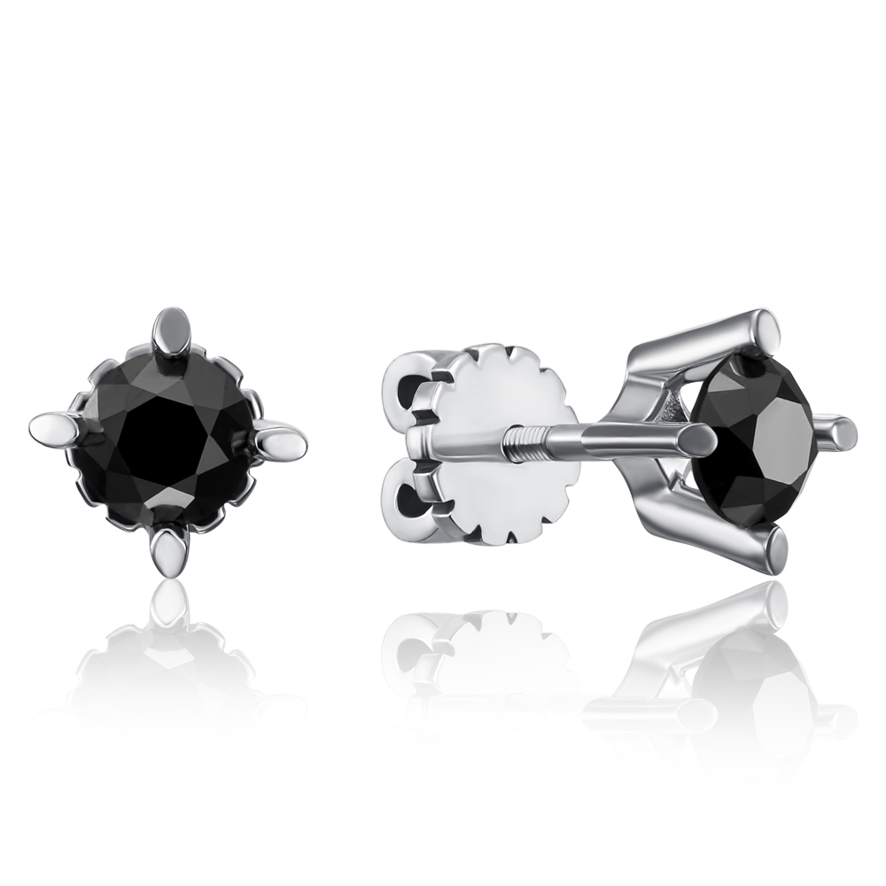 Золоті пусети з діамантами 51851/02/1/8166