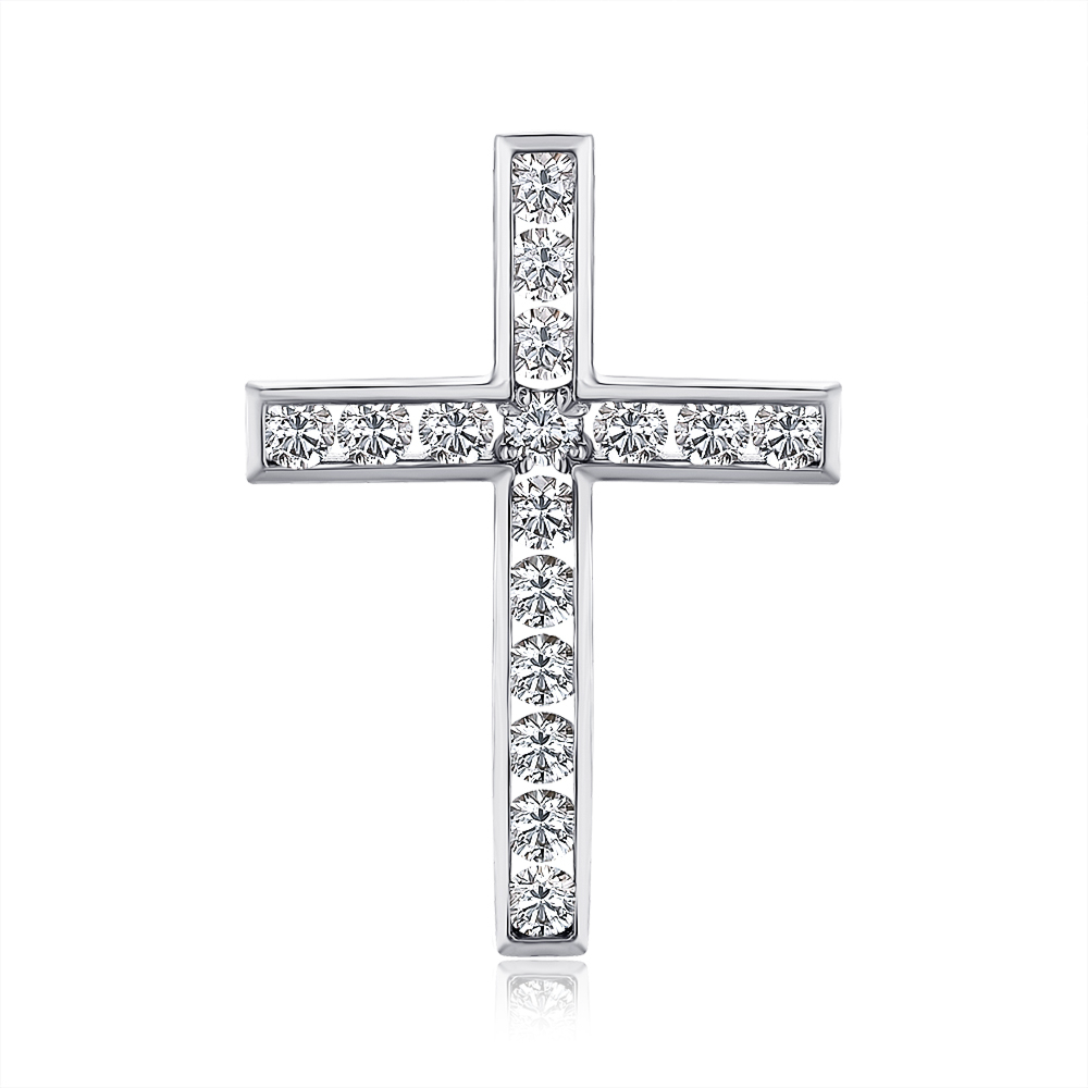 Золотой крестик с бриллиантами 51925/02/1/9022