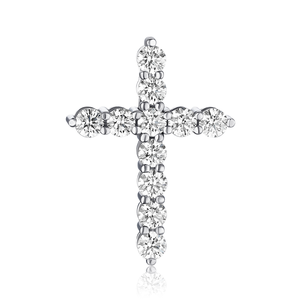 Золотой крестик с бриллиантами 51926-1/02/1/8563