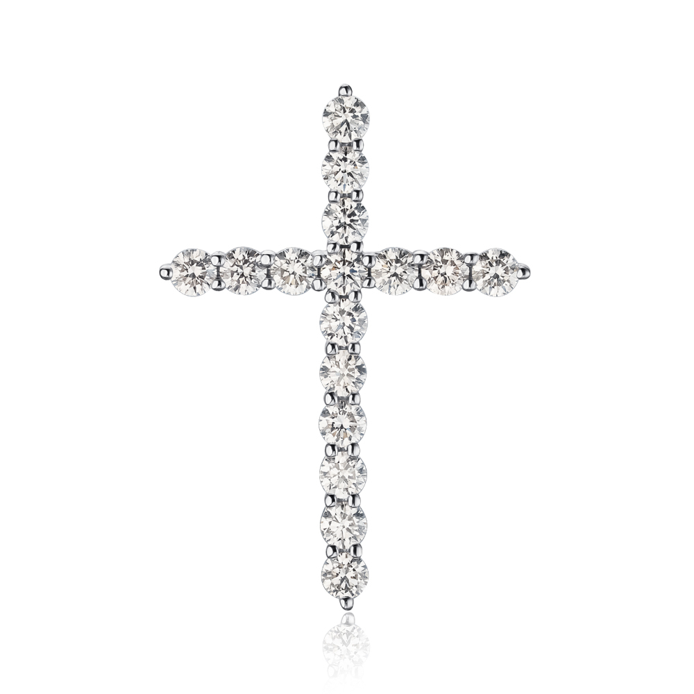 Золотий хрестик з діамантами 51927-1/02/1/8556