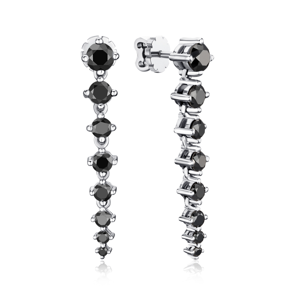 Золоті сережки з діамантами 520115/02/1/11766