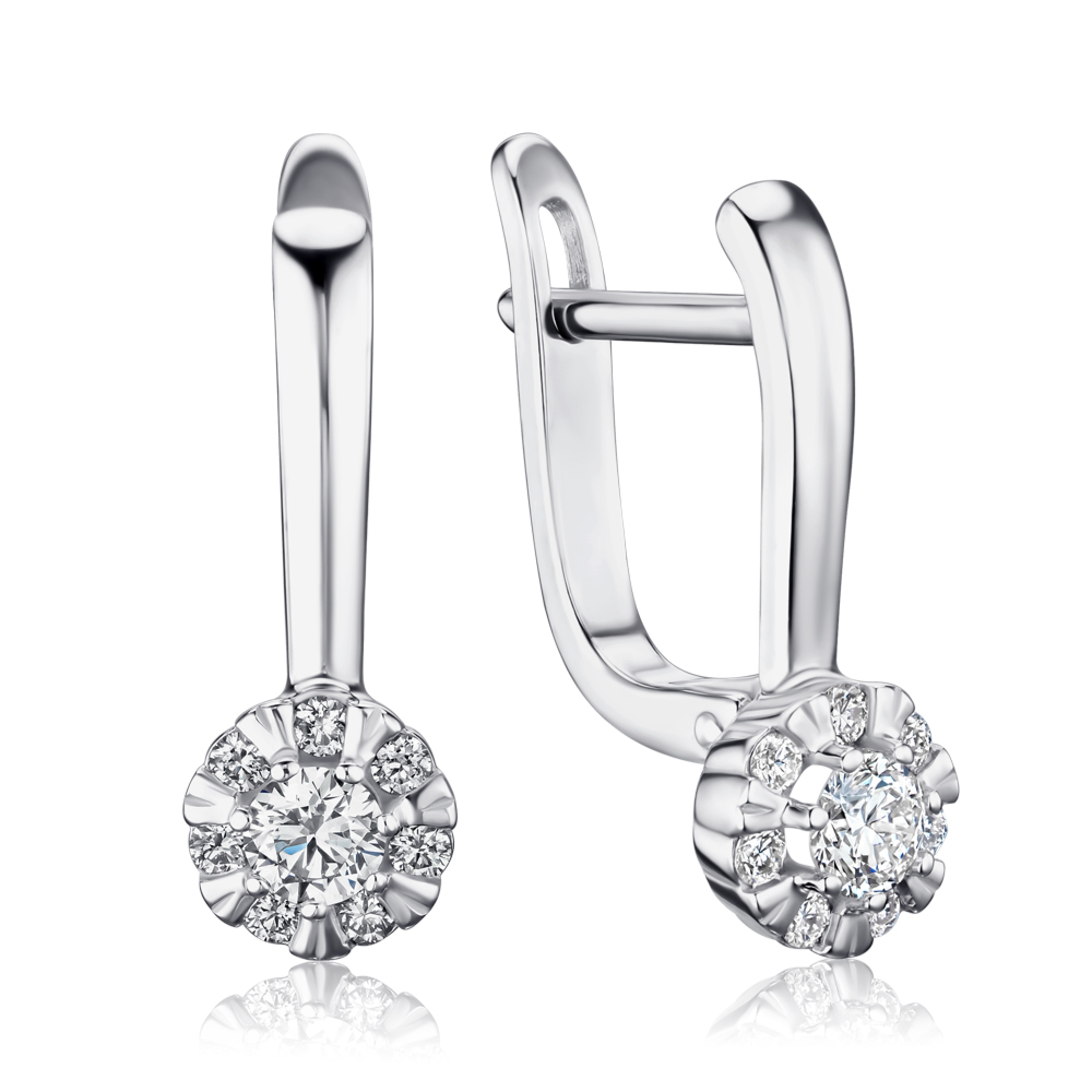 Золоті сережки з діамантами 520132/02/1/10831