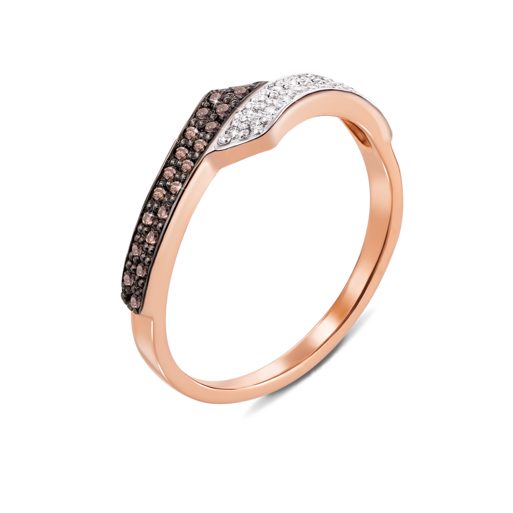 Золотое кольцо с бриллиантами. Артикул 52073/1к