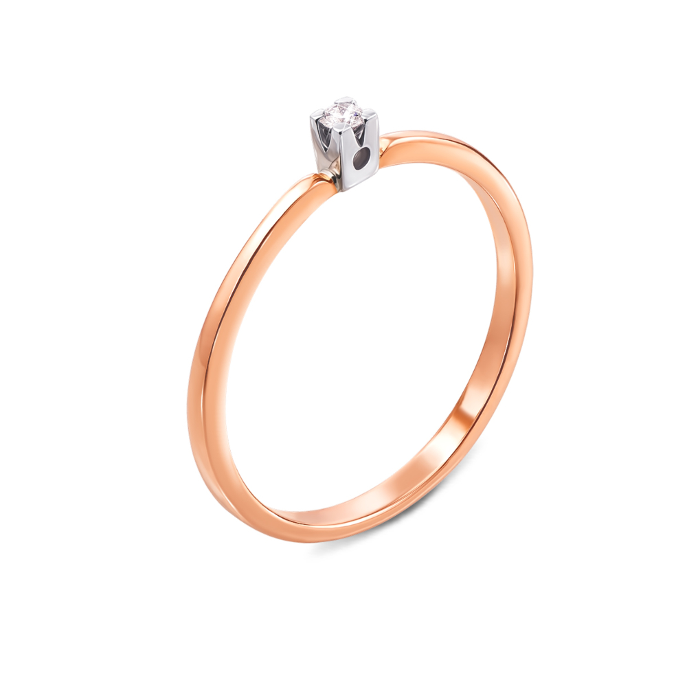 Золотое кольцо с бриллиантом. Артикул 52190/2.25