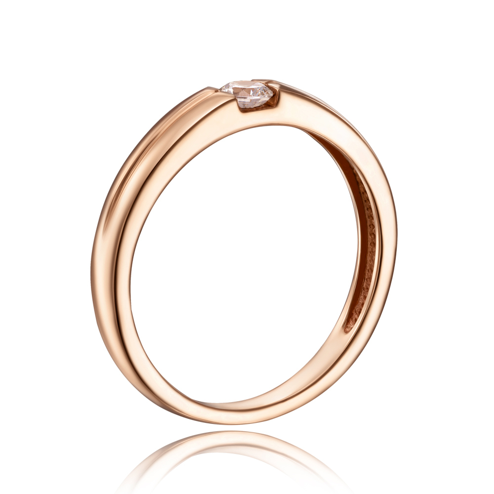 Золотое кольцо с бриллиантом. Артикул 52448/2.75