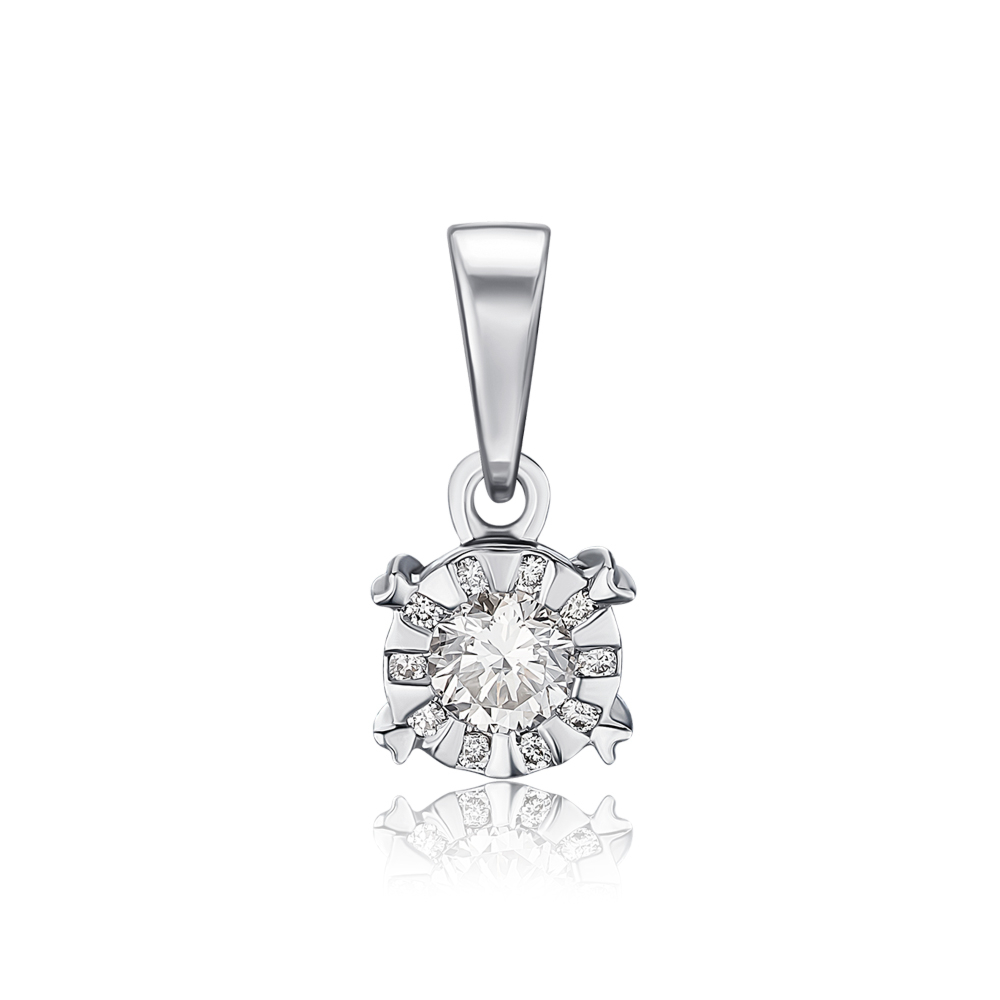 Золота підвіска з діамантами 52925/02/1/9518