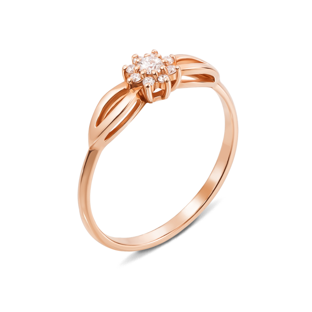 Золотое кольцо с бриллиантами. Артикул 53015/2.5
