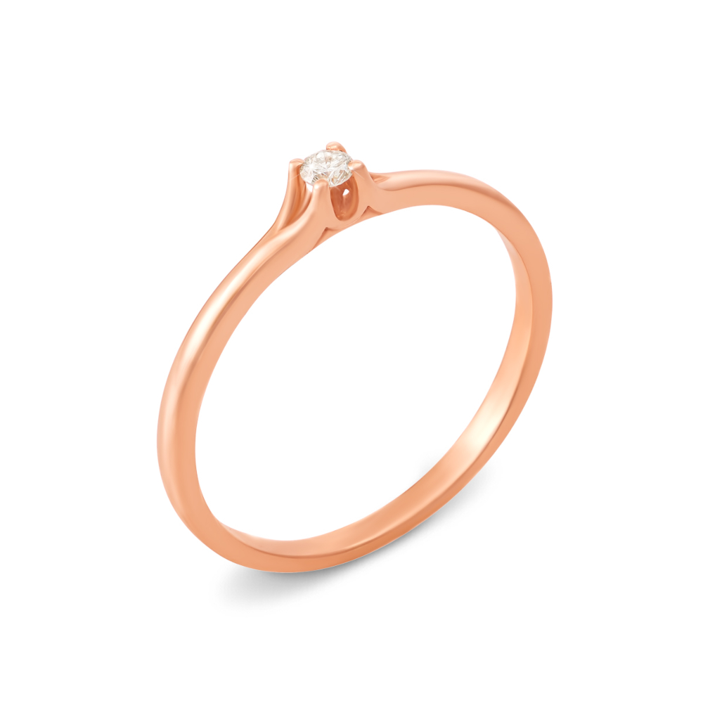 Золотое кольцо с бриллиантом. Артикул 53016/2.5