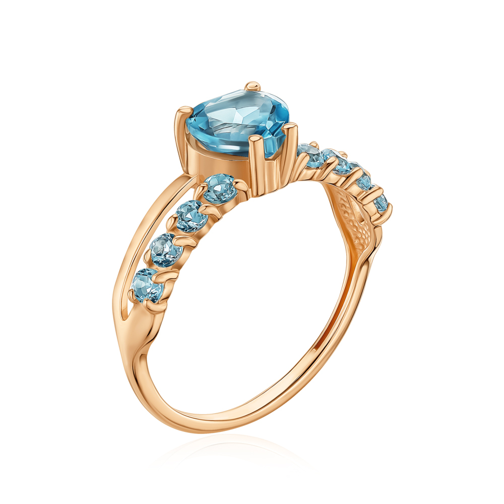 Золотое кольцо с топазами 530410/01/0/7751