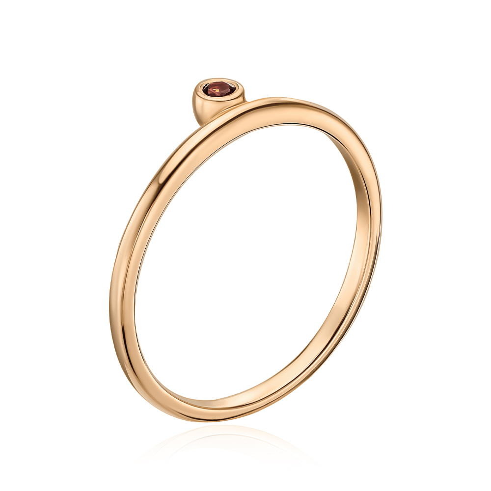 Золотое кольцо с гранатом 530461/01/0/7132