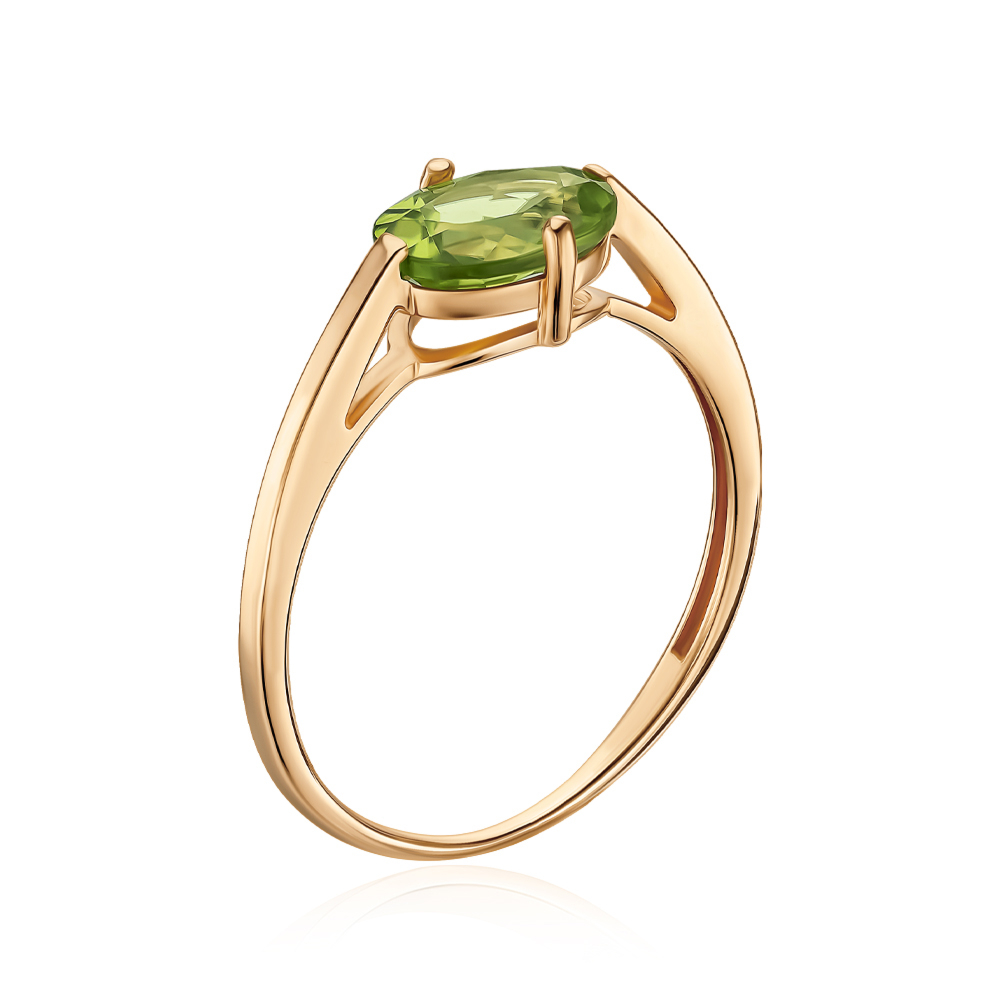 Золота каблучка з хризолітом 530463/01/0/5111