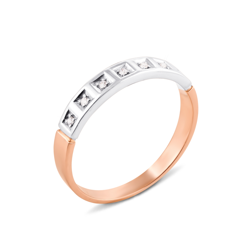 Золотое кольцо с бриллиантами. Артикул 53058/1.25