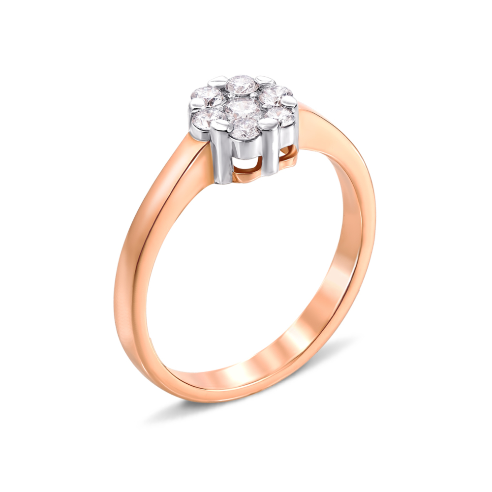 Золотое кольцо с бриллиантами. Артикул 53088/3