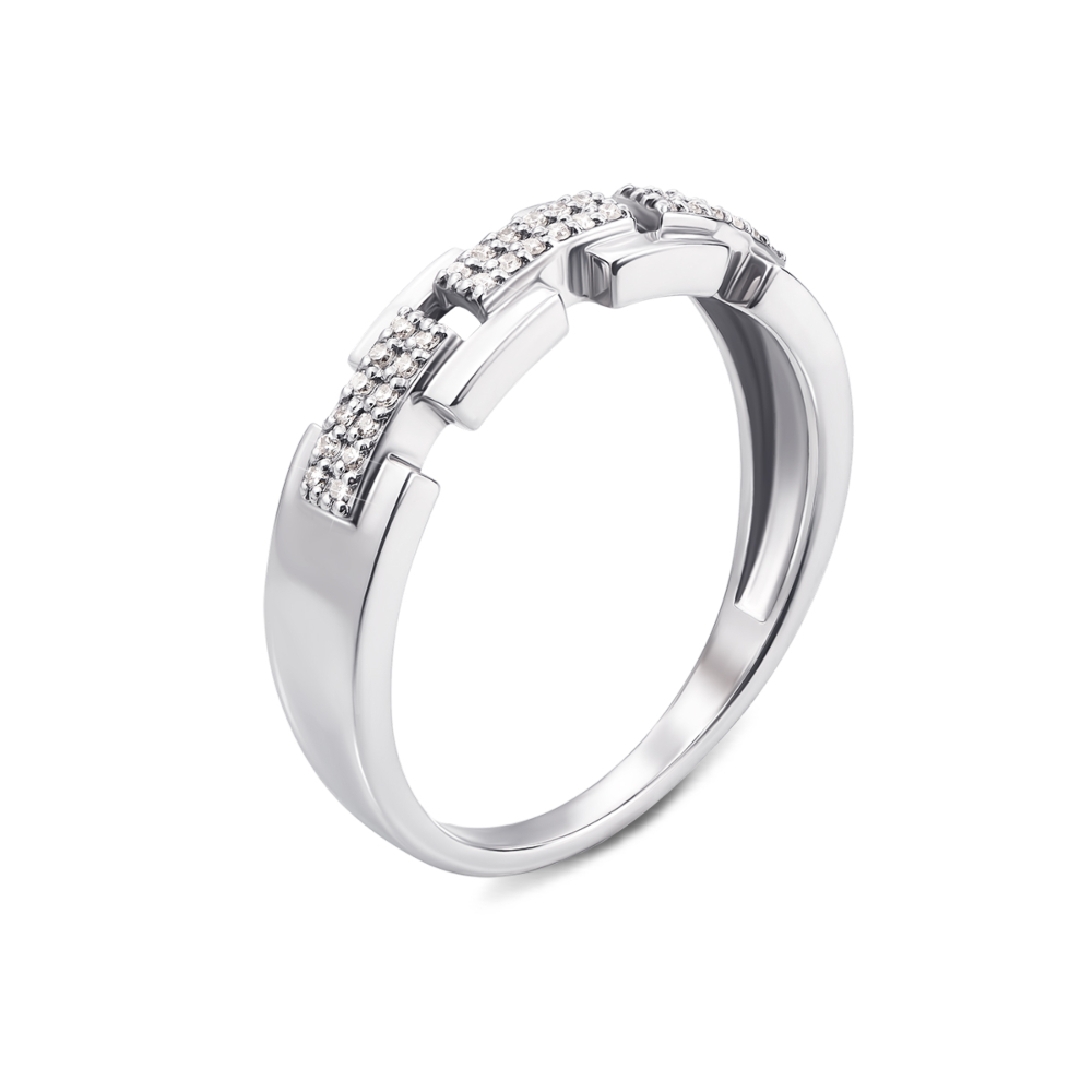 Золотое кольцо с бриллиантами. Артикул 53114/0.8Sб