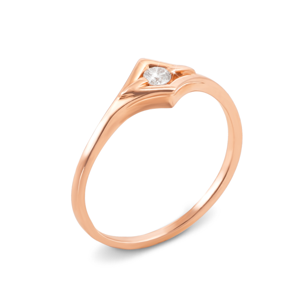 Золотое кольцо с бриллиантом. Артикул 53122/2.5