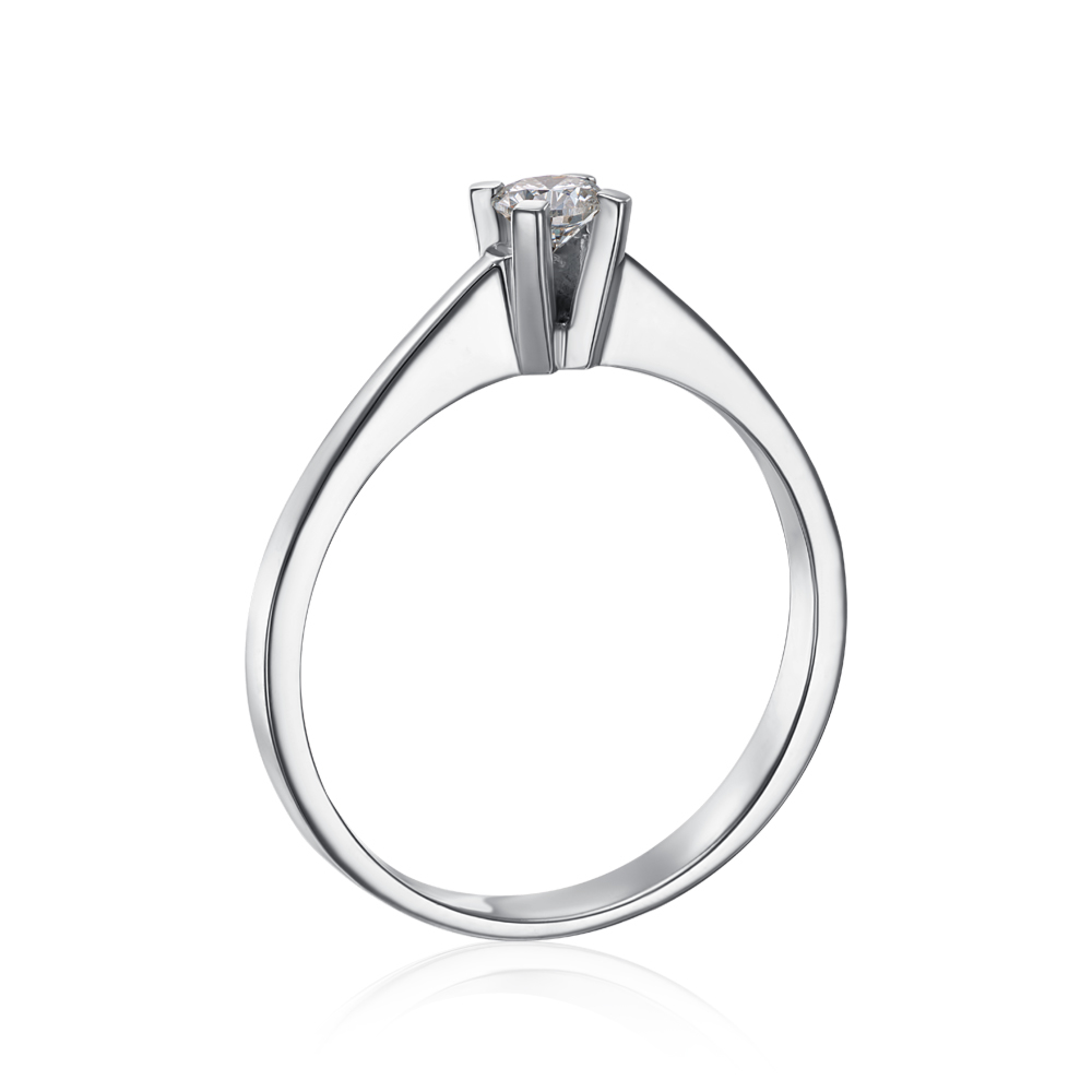 Золотое кольцо с бриллиантом. Артикул 53130/4б