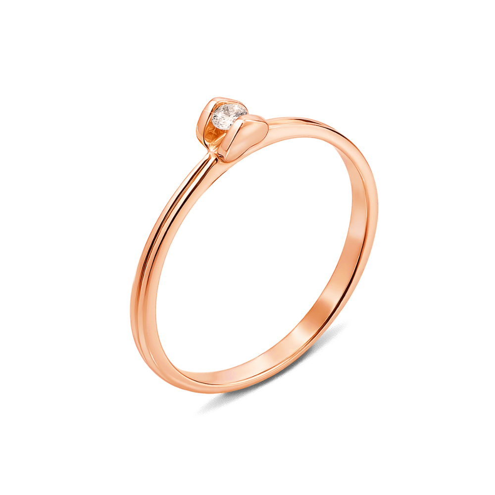Золотое кольцо с бриллиантом. Артикул 53136/2.25