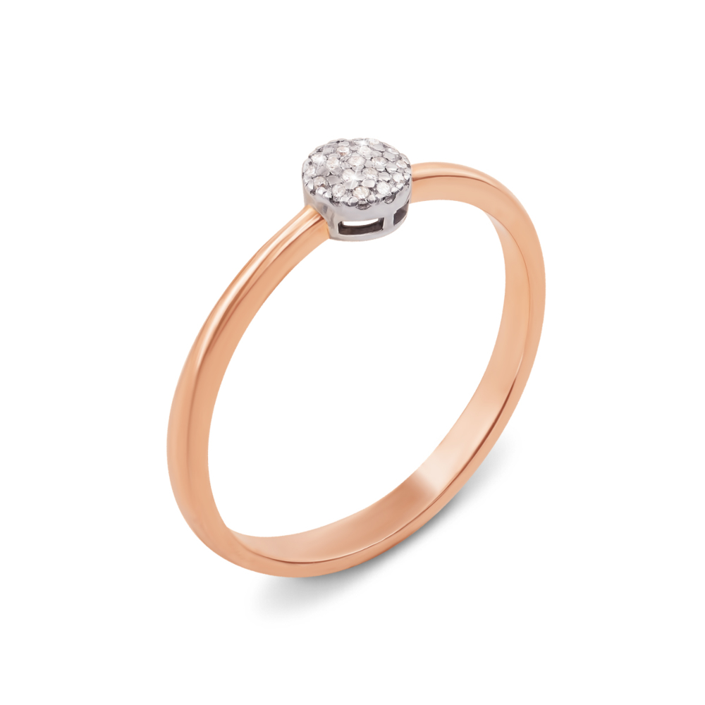 Золотое кольцо с бриллиантами. Артикул 53178/0.8S