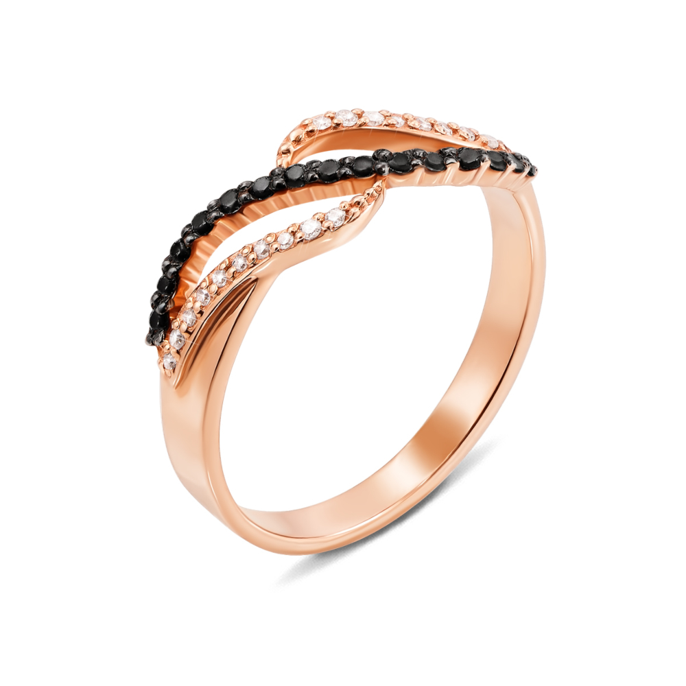 Золотое кольцо с бриллиантами. Артикул 53209/0.8S ч