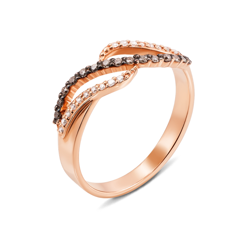 Золотое кольцо с бриллиантами. Артикул 53209/0.8S к