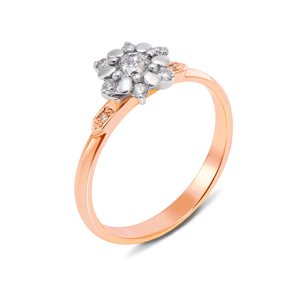 Золотое кольцо с бриллиантами. Артикул 53215/3.5