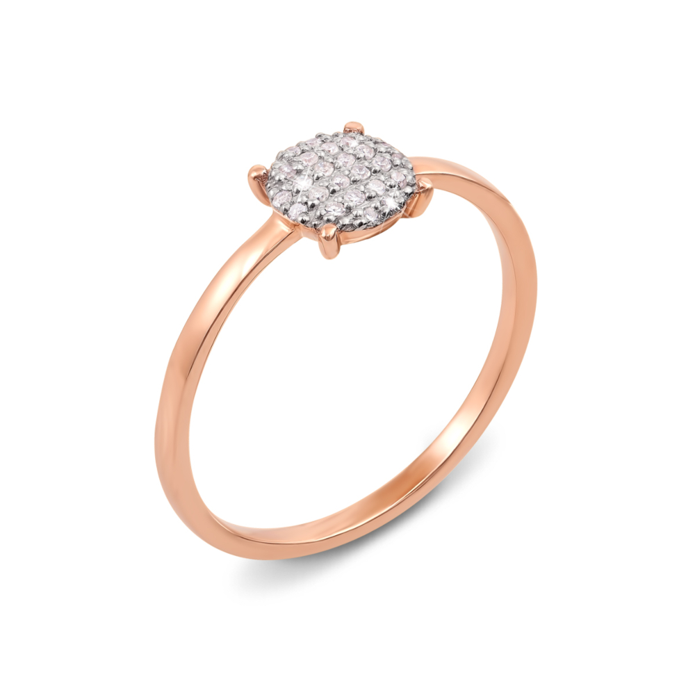 Золотое кольцо с бриллиантами. Артикул 53221/0.8S