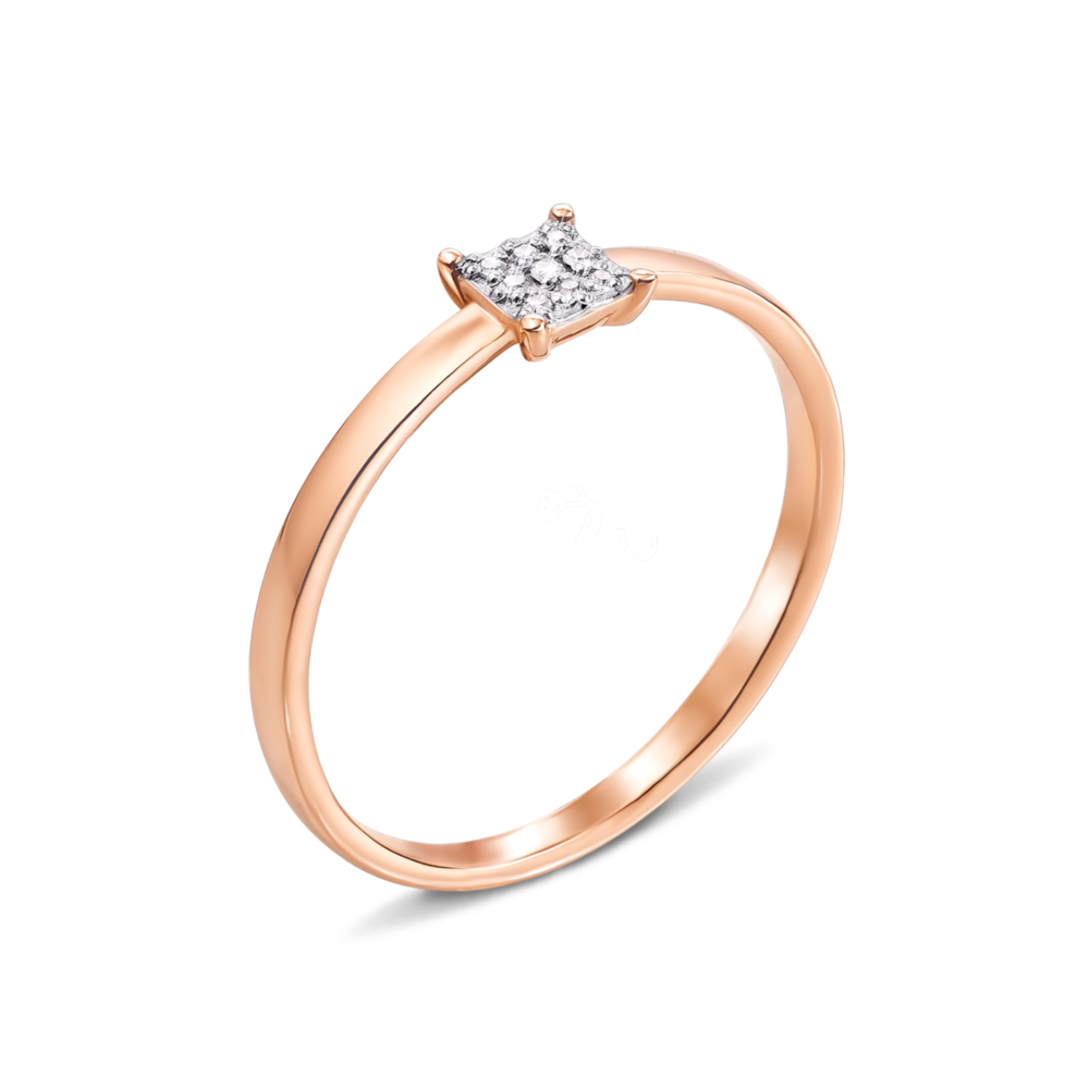 Золотое кольцо с бриллиантами. Артикул 53264/0.8S
