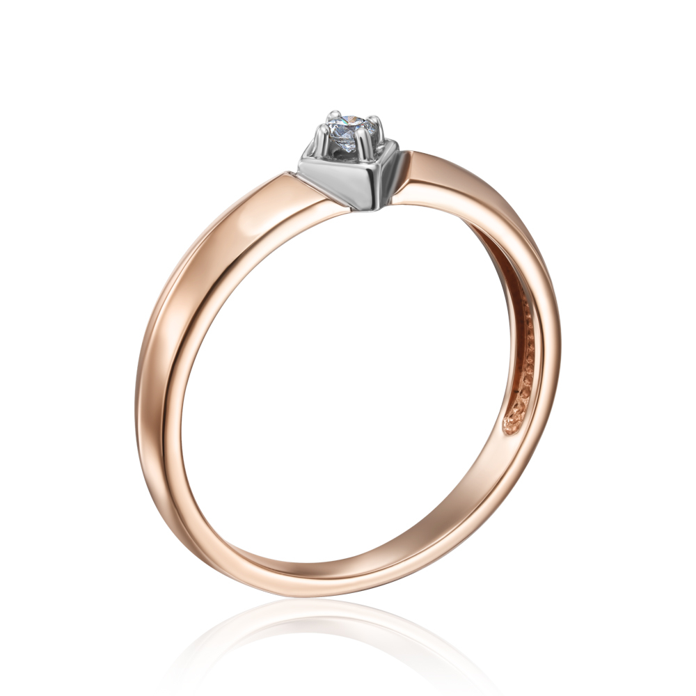 Золотое кольцо с бриллиантом. Артикул 53339/2.25
