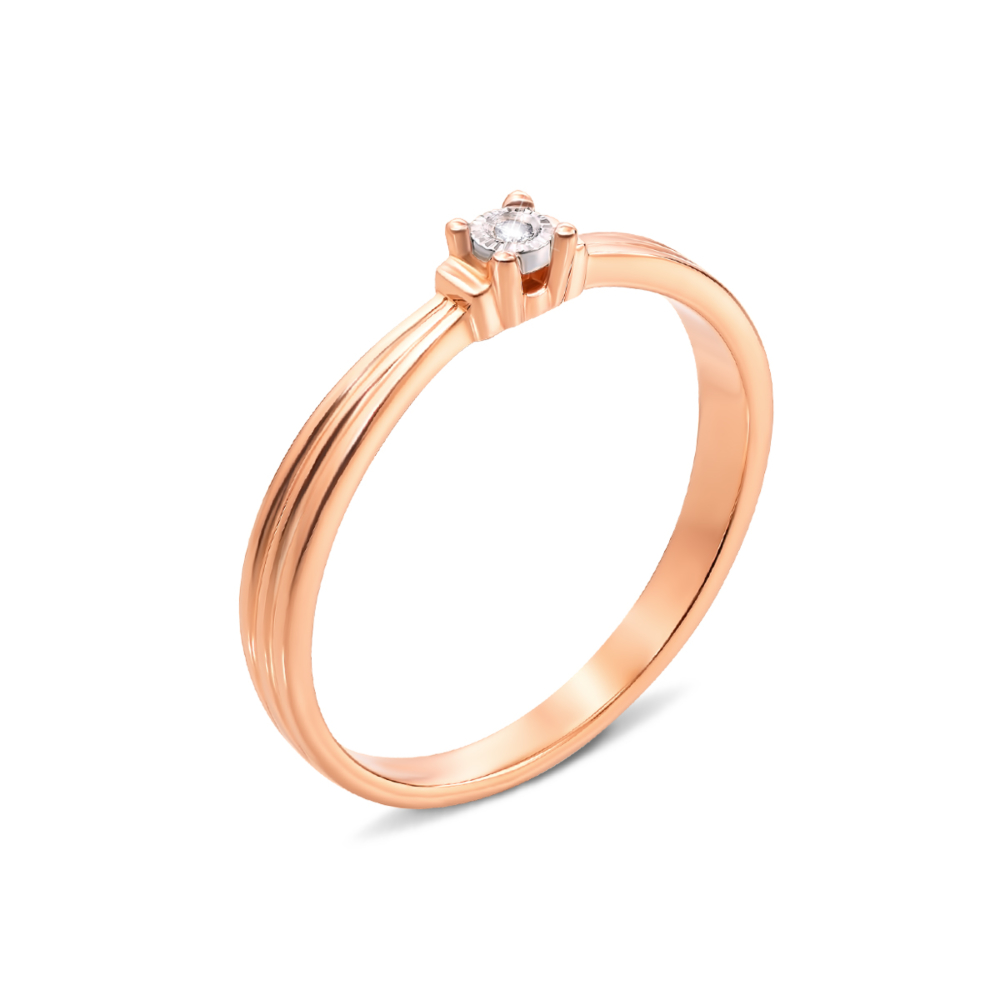 Золотое кольцо с бриллиантом. Артикул 53362/1.5