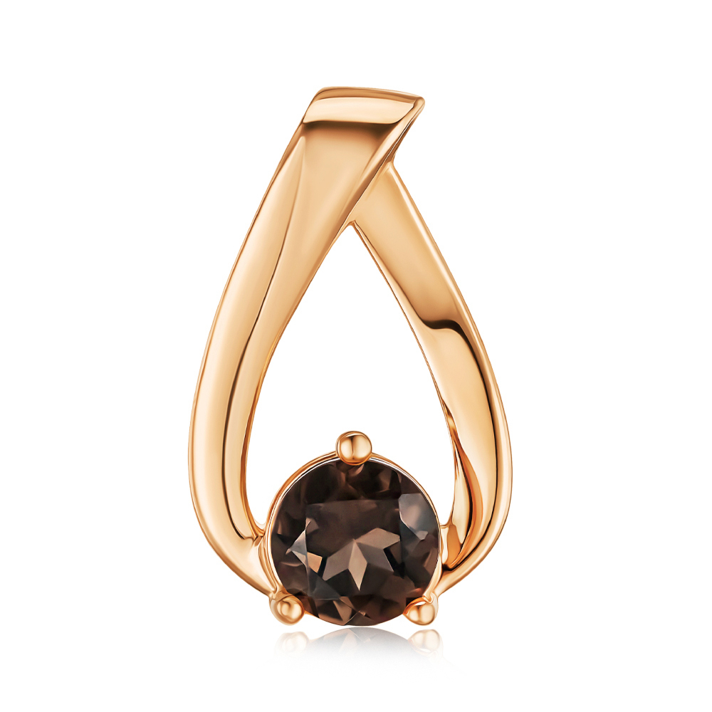 Золота підвіска з раухтопазом 550146/01/0/5130