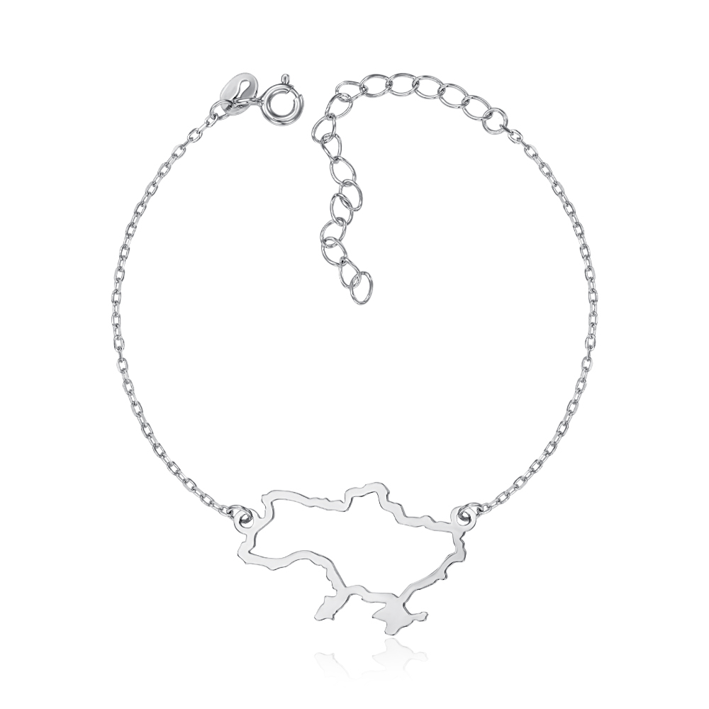 Серебряный браслет без вставки. Артикул 550351