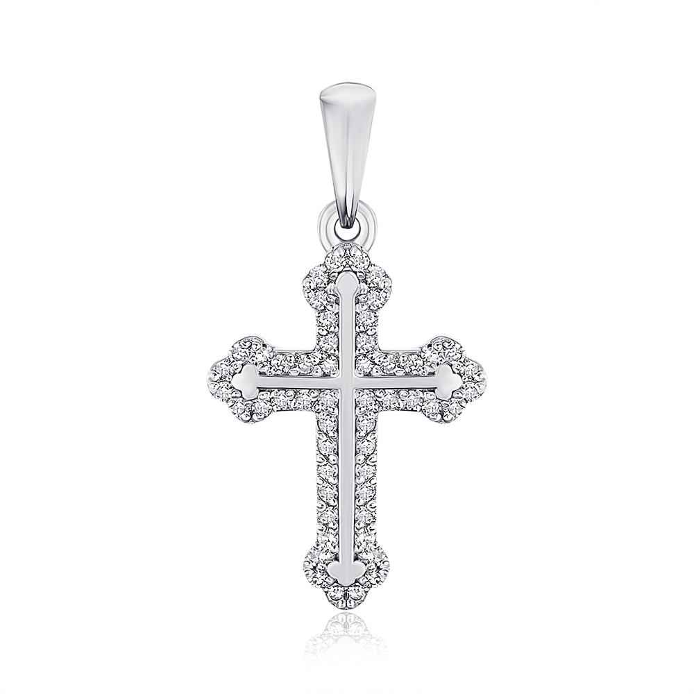 Золотий хрестик з діамантами 560068/02/1/8007