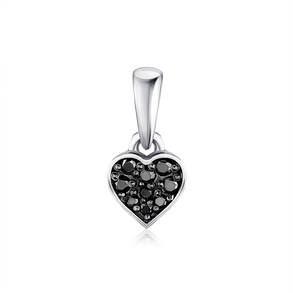 Золотая подвеска с черными бриллиантами. Артикул 560131/02/1/11756