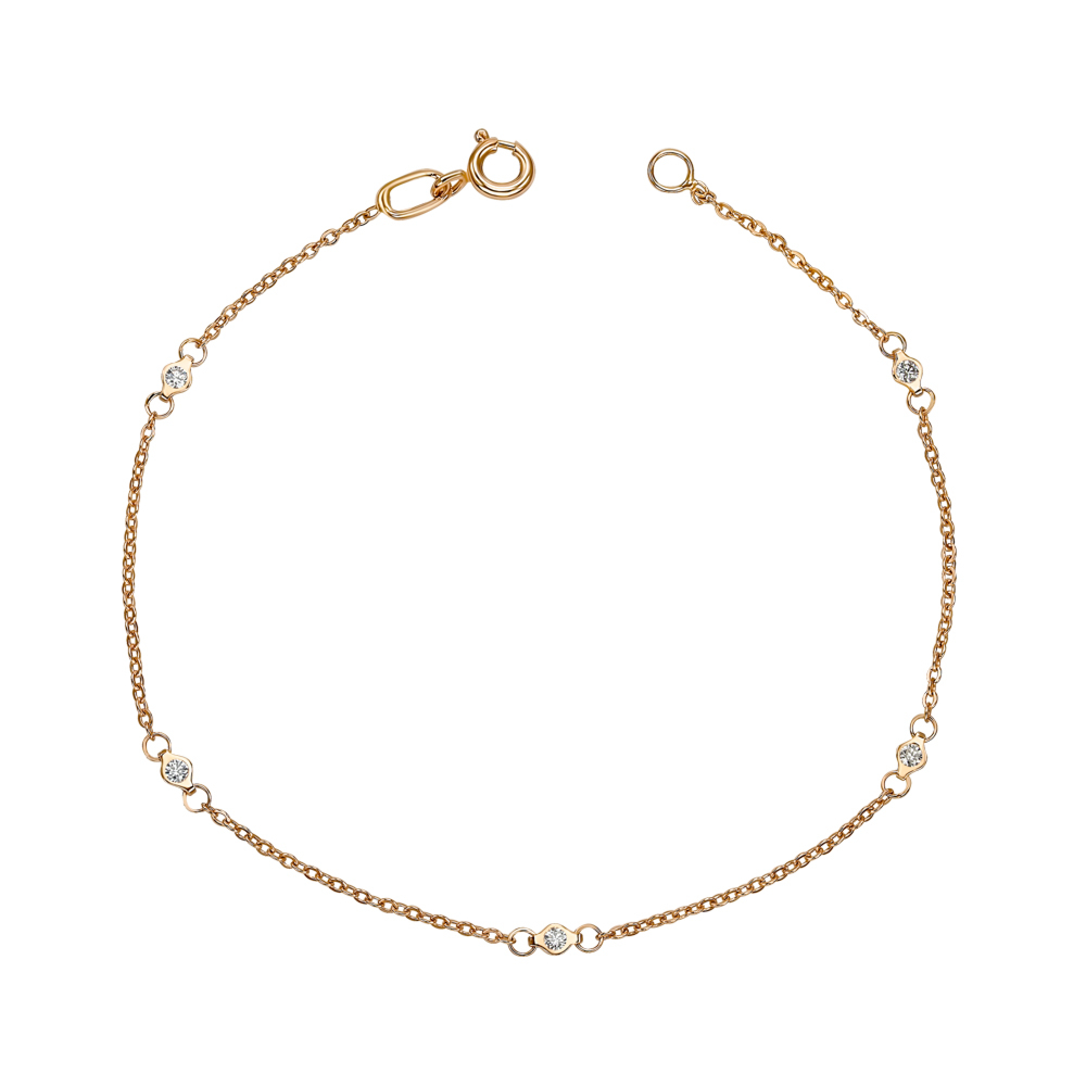 Золотий браслет з діамантами 560170/66024-3/01/0/9022